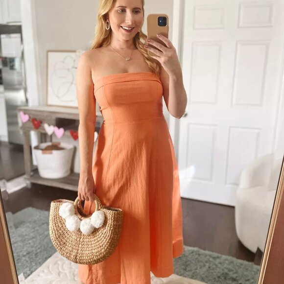 NWT Abercrombie Coral Midi Sundress - Picture 4 of 5